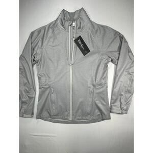 Walter Hagen Full Zip Tapered P11 Rain Jacket Gray Women's S